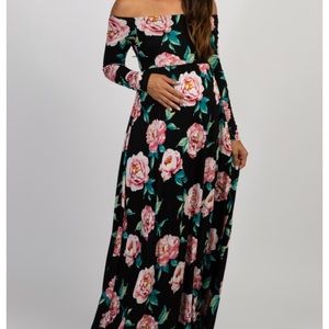 Pinkblush Maxi Floral Maternity Photoshoot/Baby Shower Dress